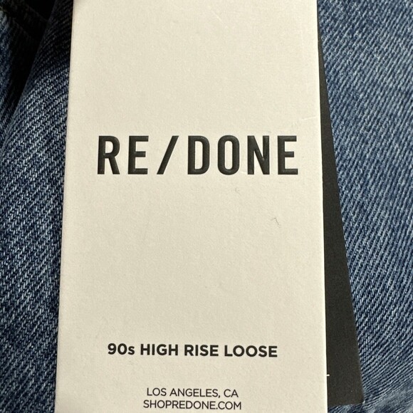 RE/DONE Women Jeans 90's High Rise Loose Destroyed Mar Button Fly Sz 29 NWT $325 - Picture 7 of 13